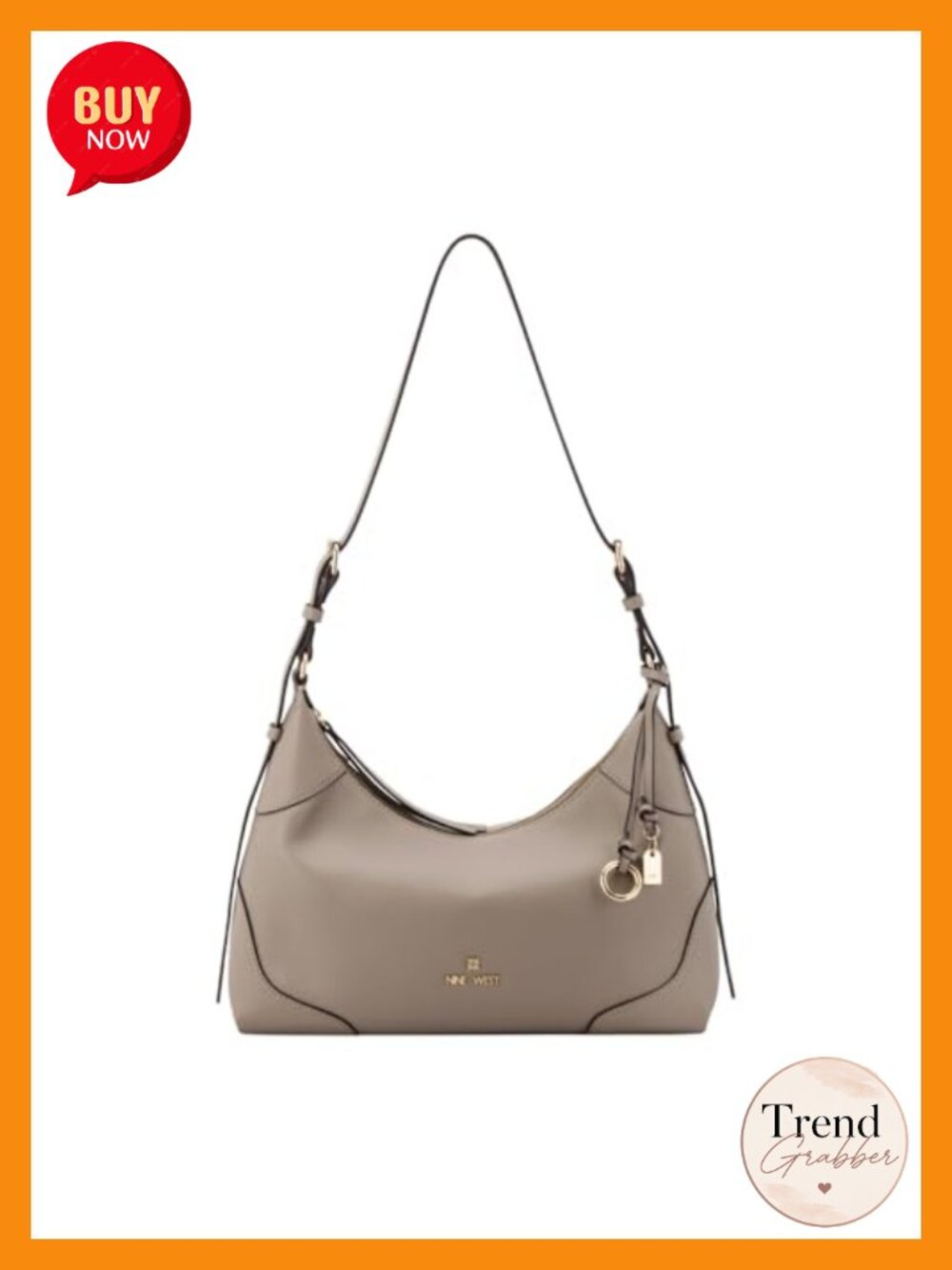 Convertible Shoulder Bag with Adjustable Strap - PU Leather Sling